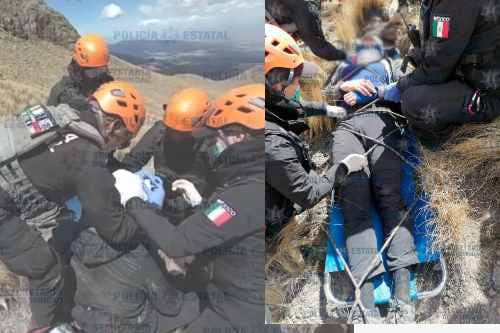Video: Rescatan a turista que rodó 15 metros abajo en el Nevado de Toluca